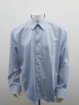 Stone Rose Men&#39;s Striped Button Up Shirt Size 6 Blue White Long Sleeve C... - $10.88