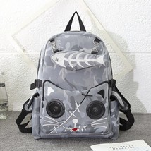New cat backpack casual nylon embroidery waterproof backpack female student bag  - £74.97 GBP