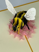 Honey Bee 3D Pop Up Card Wedding Handmade Spring Birthday Honey comb Polination - £9.74 GBP