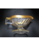 Tiffin glass gold rim gravy boat - $74.47 CAD