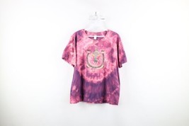 Vtg 90s Streetwear Womens Large Acid Wash Southwestern Indian T-Shirt Purple USA - £19.32 GBP