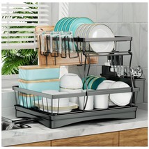 Large Dish Drying Rack For Kitchen Counter, Detachable Large Capacity Di... - £42.48 GBP