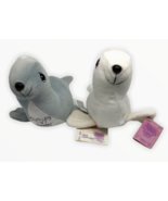 Tender Tails 2 Easter Seals White Gray Plush Limited Edition Precious Mo... - £15.46 GBP