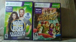 Xbox 360 Kinect Adventures &amp; Biggest Loser Ultimate Workout Rated E Video Games  - $14.84