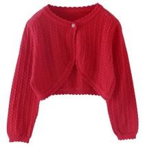 Girls Autumn Knit Cardigan Cotton Bolero Baby Child Sweater Shawl Cardigan Casua - £54.29 GBP