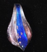 Blue &amp; Pink Glass Spoon Pendant - £1.95 GBP