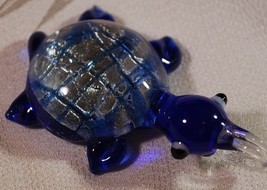 Blue Glass Turtle  Pendant - £2.01 GBP