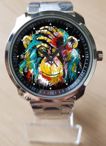 Monkey Colorful Novelty Art Unique Wrist Watch Sporty - £27.98 GBP