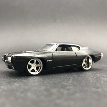 Jada Bigtime Muscle 1969 69 Pontiac GTO Judge Car Black Diecast 1/64 Scale - $27.08
