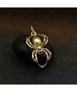Bronze Realistic Spider Charm 24x12mm - $13.72 CAD