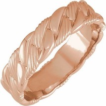 Authenticity Guarantee 
18K Rose Gold 6 mm Chain Link Wedding Band - £1,251.99 GBP+