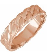 18K Rose Gold 6 mm Chain Link Wedding Band - $3,369.00+