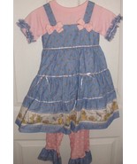 Girls spring or Easter dress in blue and pink size 4-5 new 3 piece, shir... - $26.00