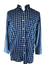 CHAPS Men&#39;s Shirt Long Sleeve Button Down Collar Blue Yellow White Plaid... - £21.54 GBP