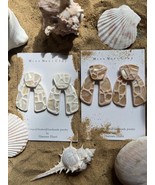 shell clay earrings, modern clay earrings, minimal clay earrings - £38.53 GBP