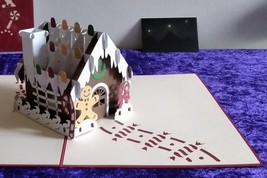 Gingerbread House 3D Kirigami Pop-up Christmas Card with Envelope - £7.49 GBP