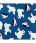 Gymboree Fleece Blanket Throw Lovey Penguins Polar Bears Rainbow Tag Vin... - $371.44 CAD