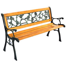 49 1/2 Inch Patio Park Garden Porch Chair Bench - Color: Brown - $3,673.31 MXN