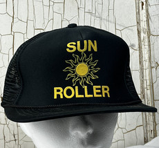 Vintage Nissun Sun Roller Mesh Trucker Snapback Hat Adjustable Cap Black Rope - £11.37 GBP