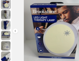 NWT Brookstone LED Light SAD Therapy UV Safe Timer 5 Brightness Levels 1... - $25.71
