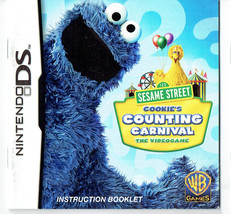 Nintendo DS Sesame Street Cookie&#39;s Counting Carnival Instruction Manual only - £3.79 GBP