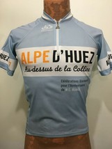Pactimo 2XS Short-Sleeve Bike Cycling Jersey Blue 1/2 Zip Alpe D&#39;Huez 40 - $28.91