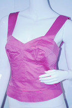 French Connection Strap Pink Crop Top Back Zip Bon Bon Summer Wizard 6 Free Ship - £58.55 GBP