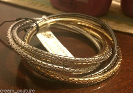 Amrita Singh Tecti 5 Piece Interlocking Bangle Bracelet Set Lot Size 8 N... - $21.49
