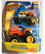 Blaze &amp; the Monster Machines Die-Cast Rescue Stripes Fire Truck NEW - £9.15 GBP