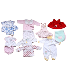 Lot of 8 Vintage 90s Baby Girl Clothes Sz 0-3 mo McBaby Just Born Baby G... - £19.23 GBP