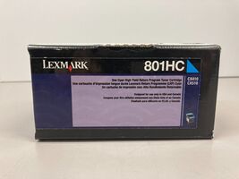LEXMARK 801HC New Genuine High Yield Cyan Toner Cartridge CX410 CX510 - $22.95
