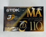 New! Sealed 3-Pack Of TDK MA-110 Metal Bias IEC Type IV Blank Cassette Tape - $69.99