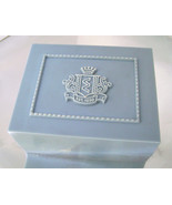 Vintage Blue Celluloid Ring Box Engagement Presentation Jewelry Box - $18.00
