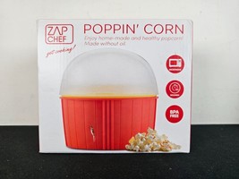 ZAP CHEF Poppin Corn Microwave Popcorn Maker Single Serving BRAND NEW - £5.40 GBP