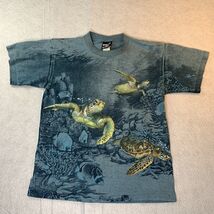 Sea Turtle Mens T-Shirt M Vintage All Over Print Single Stitch Key - $29.00