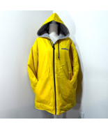 Vintage Nike Full Zip Jacket Coat Fleece Reversible Size Large Hooded Ye... - $58.15