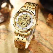 Dragon And Phoenix Steel Strap Couple Watch Trend Mechanical Hollowing Luminous  - £50.35 GBP