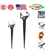 Professional 12&quot; and 16&quot; Spud Wrench Duo with Reversible Jaw &amp; Roll Up Bag - $1,474.61 MXN
