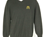 McDONALDS Restaurant Employee Manager Uniform V Neck Sweater Gray Size XL - £14.36 GBP