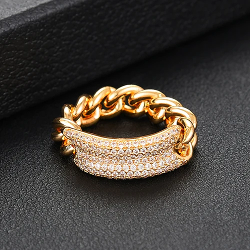 GODKI Trendy Punk Sta Rings for Women Delicate Link Chain Rings Beads Ch... - $38.62