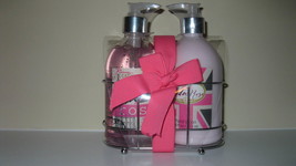 Hand Soap 16 oz. and Hand Lotion 16 oz. London Rose In Container with Pi... - £17.25 GBP