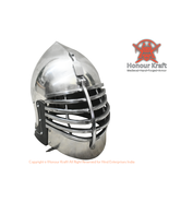 Medieval Steel combat buhurt Helmet Wolf rib battle combat steel fightin... - £337.34 GBP