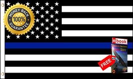RFCO Thin Blue Line Flag 2x3 Ft Police Department Courage Cops USA Blue Lives Ma - £3.60 GBP