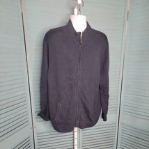 L.L. Bean Knit Zip Up High Neck Sweater ~ Sz XL ~ Dark Blue ~ Long Sleeve - £22.96 GBP