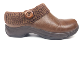 Dansko Kenzie Brown Leather Knit Clogs Women’s Size 37 US 6.5-7 - £27.02 GBP
