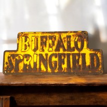 Vintage Buffalo Springfield Cast Iron Steam Roller Original Plaque Sign ... - £339.78 GBP