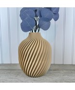 Unique Spiral Modern Flower Vase, The Kivan Vase, 3D Printed, Plant Lovers - $15.48