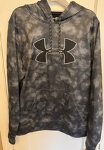 Mens Under Armour Cold Gear Loose Fit Army Green Pullover Hoodie Size Medium - £19.71 GBP