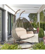 LeisureMod 2 Person Wicker Egg Chair Outdoor Indoor Bedroom Patio Hangin... - $962.37+