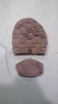 REDESS Beanie Hat and mask Unisex Winter Warm Hats Knit Slouchy Thick Pink - $7.99